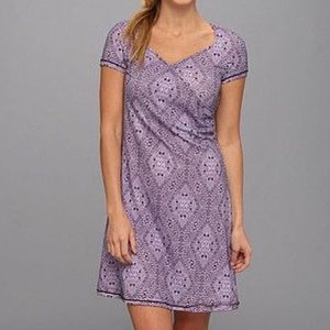 Perfect traveling “wrap” dress in lupine purple